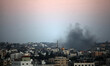 Smoke rises over Gaza City after an Israeli strike. Israel said on Sunday it was prepared...