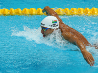 Chad Le Clos (RSA) competes on Men's 200 m Butterfly during the 17th FINA World Championships, at Duna Arena, in Budapest, Hungary, Day 12,...