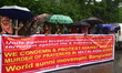 World Sunni Movement, Bangladesh organization a human chain condemn & protest against atta...