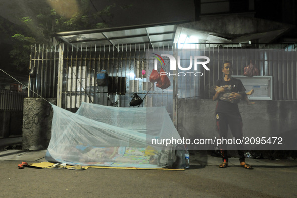  Afghanistan refugees in Jakarta, Indonesia, on 26 July 2017. The condition of Afghanistan refugees who stay in UNHCR office roadside sleepi...