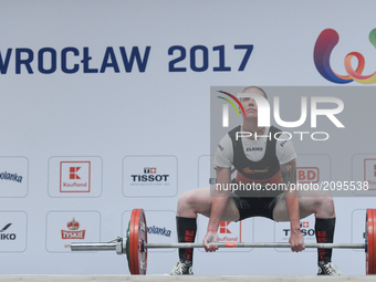 Chantelle Du Toit of South Africa competes during the Powerlifting Women's Heavyweight competition of The World Games 2017 at the National F...