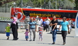People are seen on the second day of the 7th International Big Ankara Festival in Ankara,...