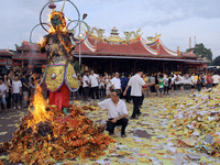 Combustion gods as offering traditional Indonesian Ethnic Chinese ancestors and their ancestors are held every seventh month of the Chinese...