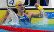 Sweden's Sarah Sjostrom reacts during the women's 50m butterfly event at the 2017 FINA Wor...