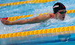 Mireia Belmonte of Spain competes during the Women's 400m Individual Medley on day sevente...