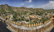 The famous Amber Fort in Jaipur, India with more than 1.5 million visitors per year. Build...