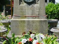 A view of Wladysław Beza's (1847-1913) tomb, a Polish poet, a neo-romantic, who writes in a patriotic spirit, buried at the historic Lyczako...