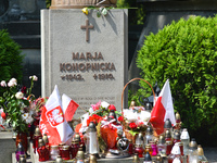 A view of Maria Konopnicka's (1842-1910) tomb, a Polish poet, novelist, writer for children and youth, as well as an activist for women's ri...
