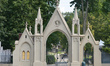 A view of one of many entrance gates of the historic Lyczakowski Cemetery, officially Stat...
