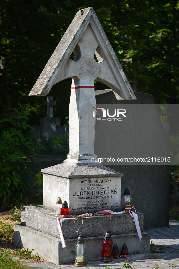 The place of death of Jurek Bitschan, a 14 year old Polish scout, killed by cannonballs of Ukrainian nationalists, after standing at the pos...