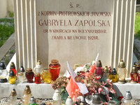 A view of Gabriela Zapolska's (1803-1876) tomb, a Polish novelist, playwright, naturalist writer, feuilletonist, theatre critic and stage ac...