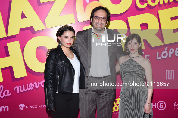 Director Alejandro Calva is seen during the pink carpet  to promote the latest film 'Hazlo Como Hombre' at Cinepolis Plaza Oasis Coyoacan on...