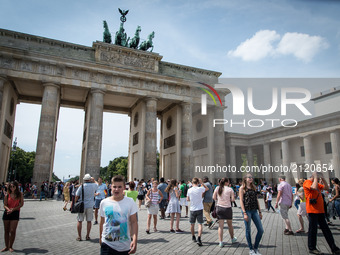 The Brandenburg Gate in Berlin, Germany, on 22 July 2017. The Berlin tourism has reached a new record. The Statical Landesamt ( Federal Stat...