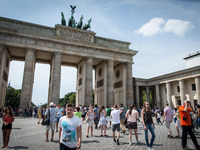 The Brandenburg Gate in Berlin, Germany, on 22 July 2017. The Berlin tourism has reached a new record. The Statical Landesamt ( Federal Stat...