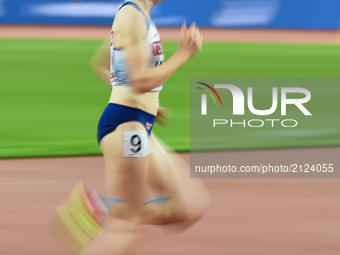 Laura Muir of Great Britain,  compete in 5000 meter  final in London at the 2017 IAAF World Championships athletics. (