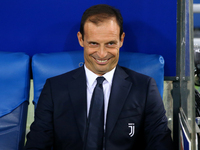 Massimiliano Allegri manager of Juventus  before the Italian Supercup match between Juventus and SS Lazio at Stadio Olimpico on August 13, 2...