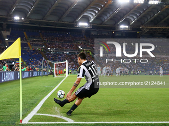 Paulo Dybala of Juventus  during the Italian Supercup match between Juventus and SS Lazio at Stadio Olimpico on August 13, 2017 in Rome, Ita...