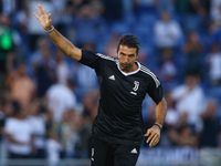 Gianluigi Buffon of Juventus  during the Italian Supercup match between Juventus and SS Lazio at Stadio Olimpico on August 13, 2017 in Rome,...