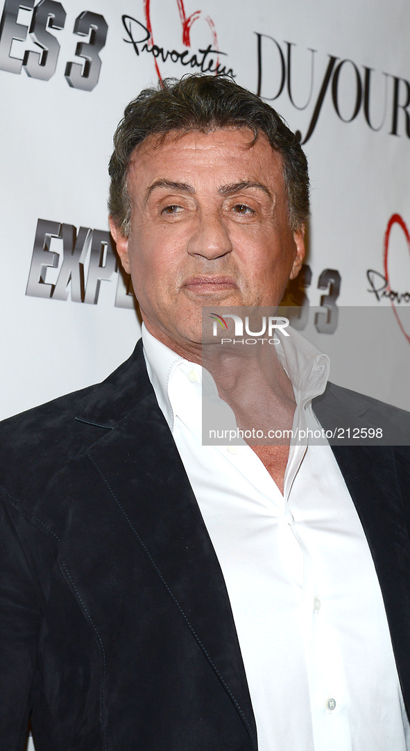 Sylvester Stallone  attends the party for Sylvester Stallone' s cover of DuJour Magazine on August 14, 2014 at Provocateur in New York City....