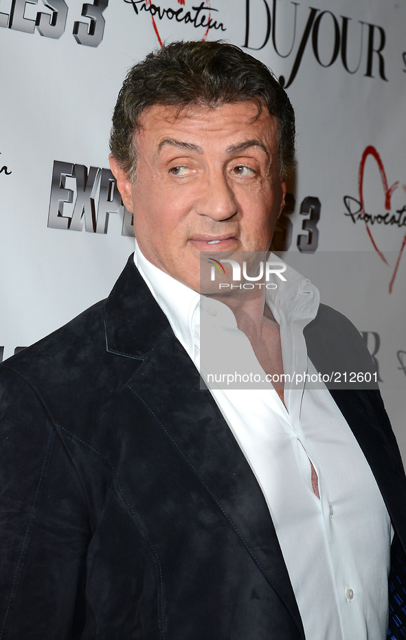 Sylvester Stallone  attends the party for Sylvester Stallone' s cover of DuJour Magazine on August 14, 2014 at Provocateur in New York City....