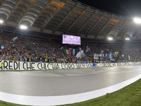 S.S. Lazio supporter's during the Italian SuperCup TIM football match Juventus vs lazio on August 13, 2017 at the Olympic stadium in Rome. (
