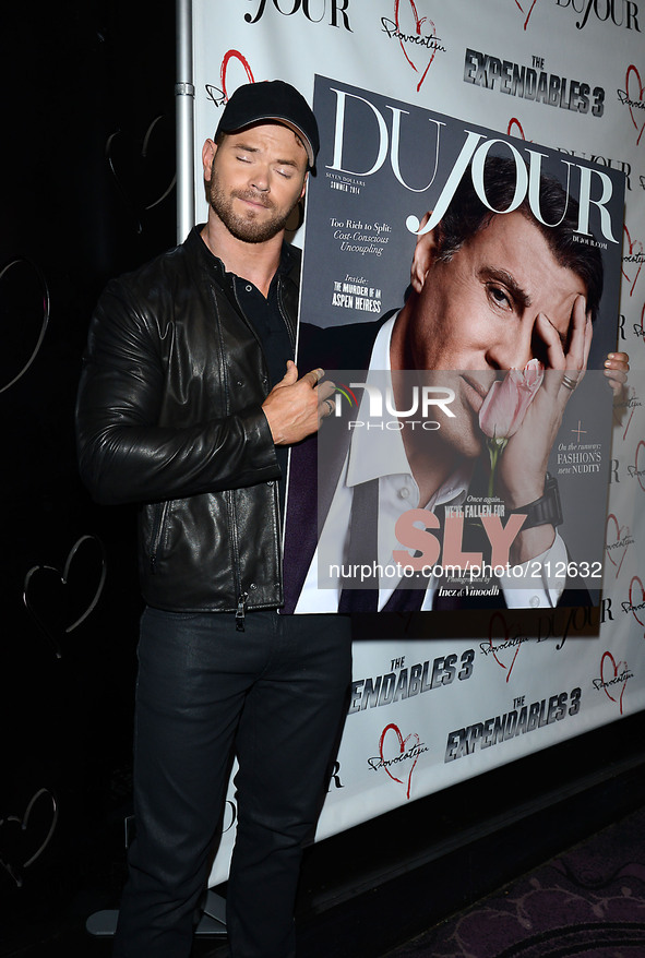 Kellan Lutz attends the party for Sylvester Stallone' s cover of DuJour Magazine on August 14, 2014 at Provocateur in New York City. 


