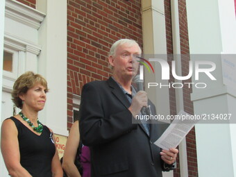 Fair Lawn Mayor John Cosgrove during a Women of Action New Jersey Rally for Unity and Peace with Mayor, Councilwoman, full Borough Council a...