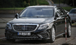 A Mercedes-Benz S class car is seen in the center of the city on 19 August, 2017. 
