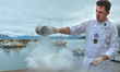 Chef Tor Jorgen Kramprud Arnesen of the world Famous Flying Culinary Circus, prepares some...
