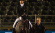 Danish rider Anna Zibrandtsen on Arlando arrives at the price giving ceremony for the team...