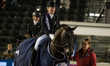 German rider Helen Langenhaneberg on Damsay FRH arrives at the price giving ceremony for t...