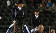 German rider Dorothee Schneider on Sammy Davis jr arrives at the price giving ceremony for...