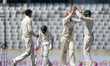 Nathan Lyon  during day one of the First Test match between Bangladesh and Australia at Sh...