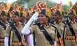 Newly recruited constables of the first batch State Industrial Security Force take salute...
