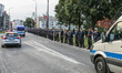 High Police forces during the KOD (Committee of Defence of Democracy) members march with g...