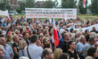 Committee of Defence of Democracy (KOD) members are seen in Gdansk, Poland on 31 August 20...