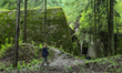People walking at the Wolf's Lair remains are seen on 2 September 2017  in Gierloz , Polan...