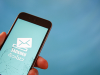 The Sarahah app is seen on an iPhone on 28 August, 2017 in this photo illustration. Saraha means honesty in Arabic and the app lets users se...