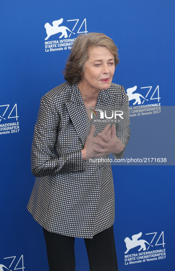 Charlotte Rampling  attend the photocall of the movie 'Hannah' presented in competition at the 74th Venice Film Festival  on September 8, 20...