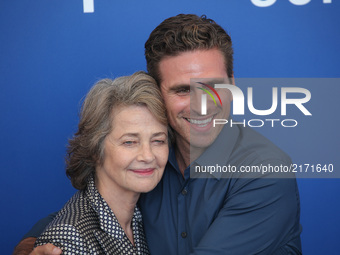Charlotte Rampling  and Andrea Pallaoro attend the photocall of the movie 'Hannah' presented in competition at the 74th Venice Film Festival...