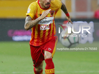 Venuti Lorezo of Benevento in action during the Serie A match between Benevento Calcio and Torino FC at Stadio Ciro Vigorito on September 10...