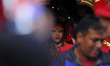 A Portrait of Goddess 'Kumari' during the chariot pulling festival on the last day of Indr...