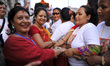 Deputy Mayor of Kathmandu Hari Prabha Khadgi atttends during Women devotees arrange to pul...