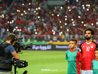 Mohamed Salah Egypt's  poses before the FIFA World Cup 2018 qualification football match between Egypt and Uganda at the Borg al-Arab Stadiu...
