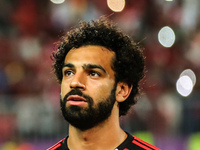 Mohamed Salah Egypt's  during the FIFA World Cup 2018 qualification football match between Egypt and Uganda at the Borg al-Arab Stadium near...