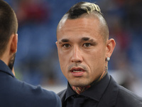 Radja Nainggolan during the UEFA Champions League football match AS Roma vs Atletico Madrid FC at the Olympic Stadium in Rome, on september...