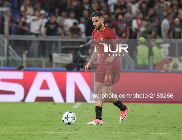 Kostas Manolas during the UEFA Champions League group C football match AS Roma vs Atletico Madrid FC at the Olympic Stadium in Rome, on sept...
