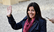 Paris Mayor Anne Hidalgo arrives the Elysee Palace in Paris to a ceremony to celebrate Par...