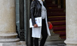 Estelle Mossely arrives for a welcoming ceremony to celebrate Paris' coronation as host of...