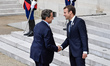 French President Emmanuel Macron  welcome former French President Nicolas Sarkozy for “Par...